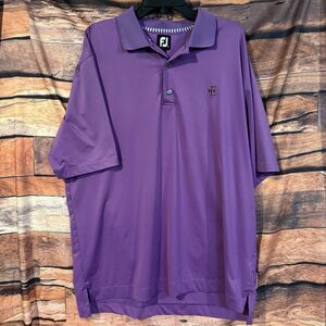 FootJoy Polo Shirt Men's Purple XL Performance Stretch Golf Polyester Spandex